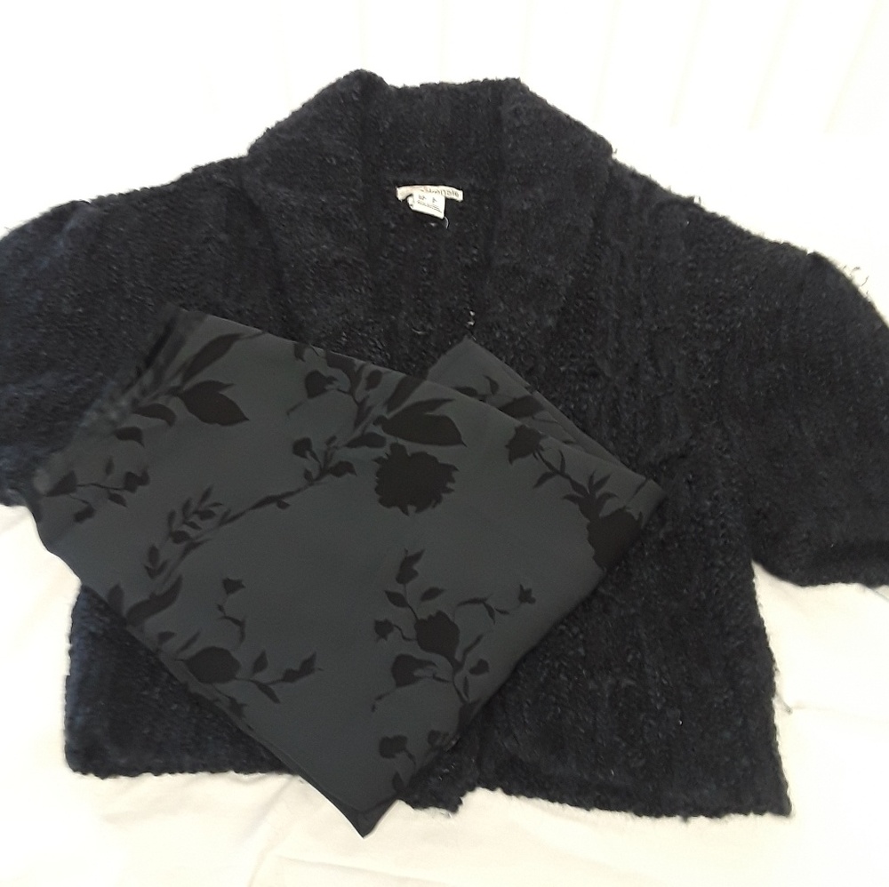 KENSIE CARDI AND BANANA REPUBLIC SKIRT